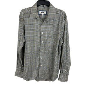 Joseph Abboud Mens Plaid Long Sleeve Button-Up Shirt Size L Cotton